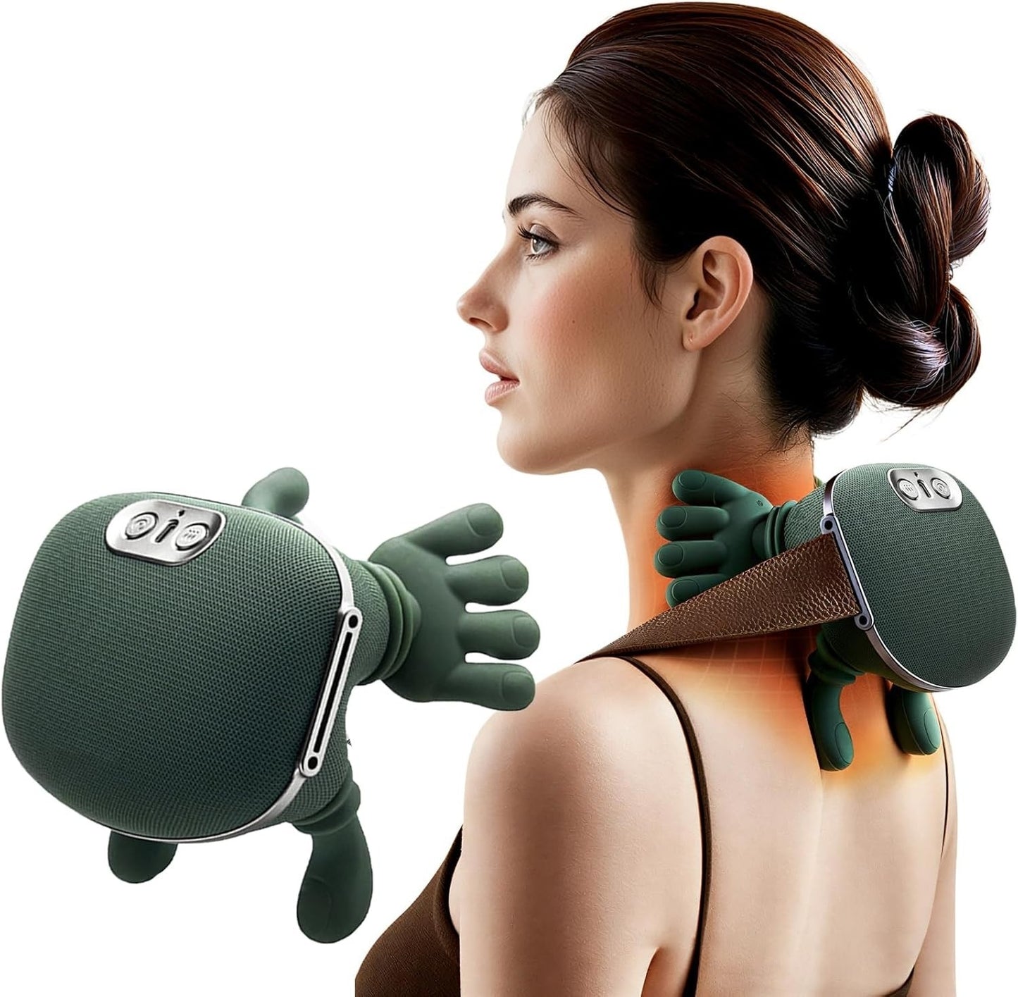 Aparat Masaj Cervical Multifunctional, 3 Intensitati, 2 Trepte De Căldură 42/45°C, Wireless,70 De Minute Autonomie.